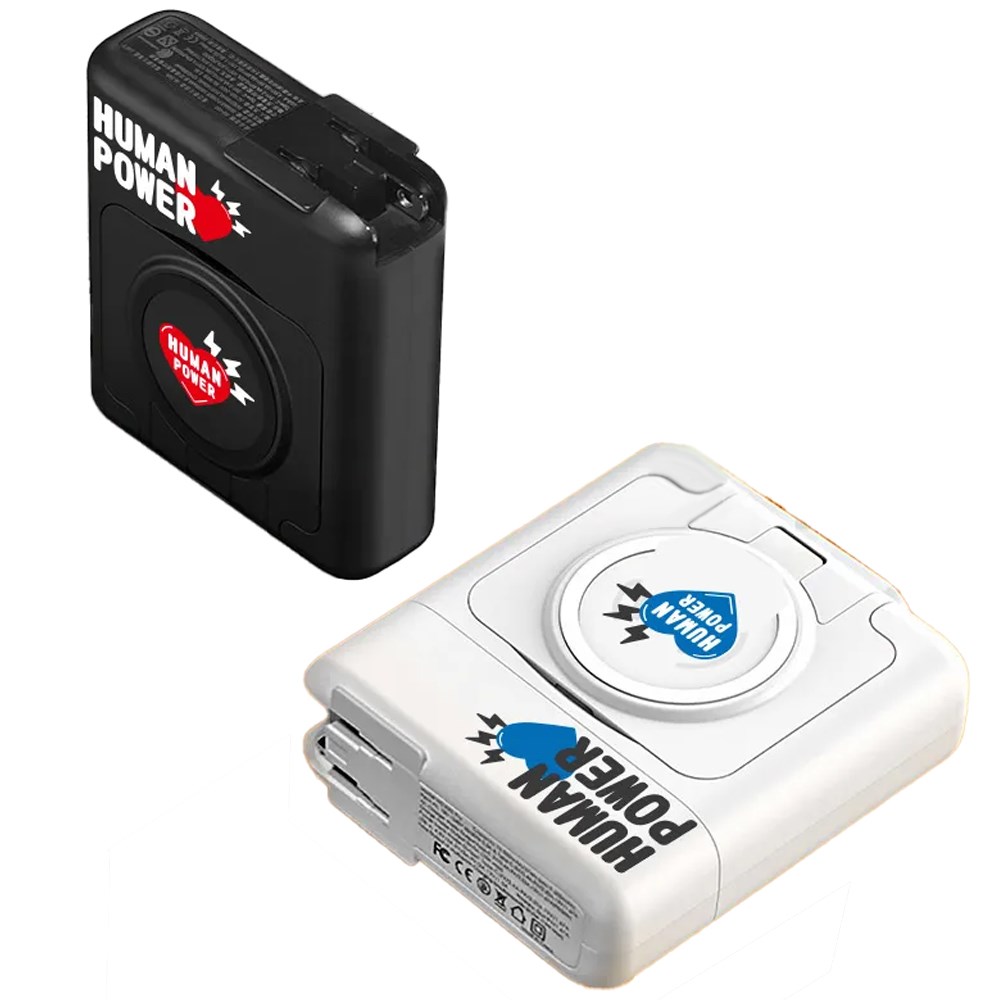 【HUMAN POWER】10000mAh多功能萬用隨身充 行動電源 HU-033,AC充電頭,無線充電,手機支架,快充,15W,PD快充線