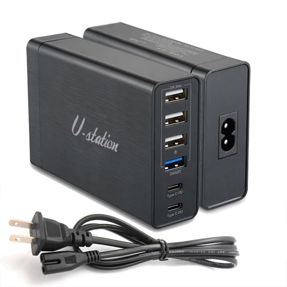 【U-station】PD 氮化镓GaN 53W 6孔電源供應器 UC-PD53W